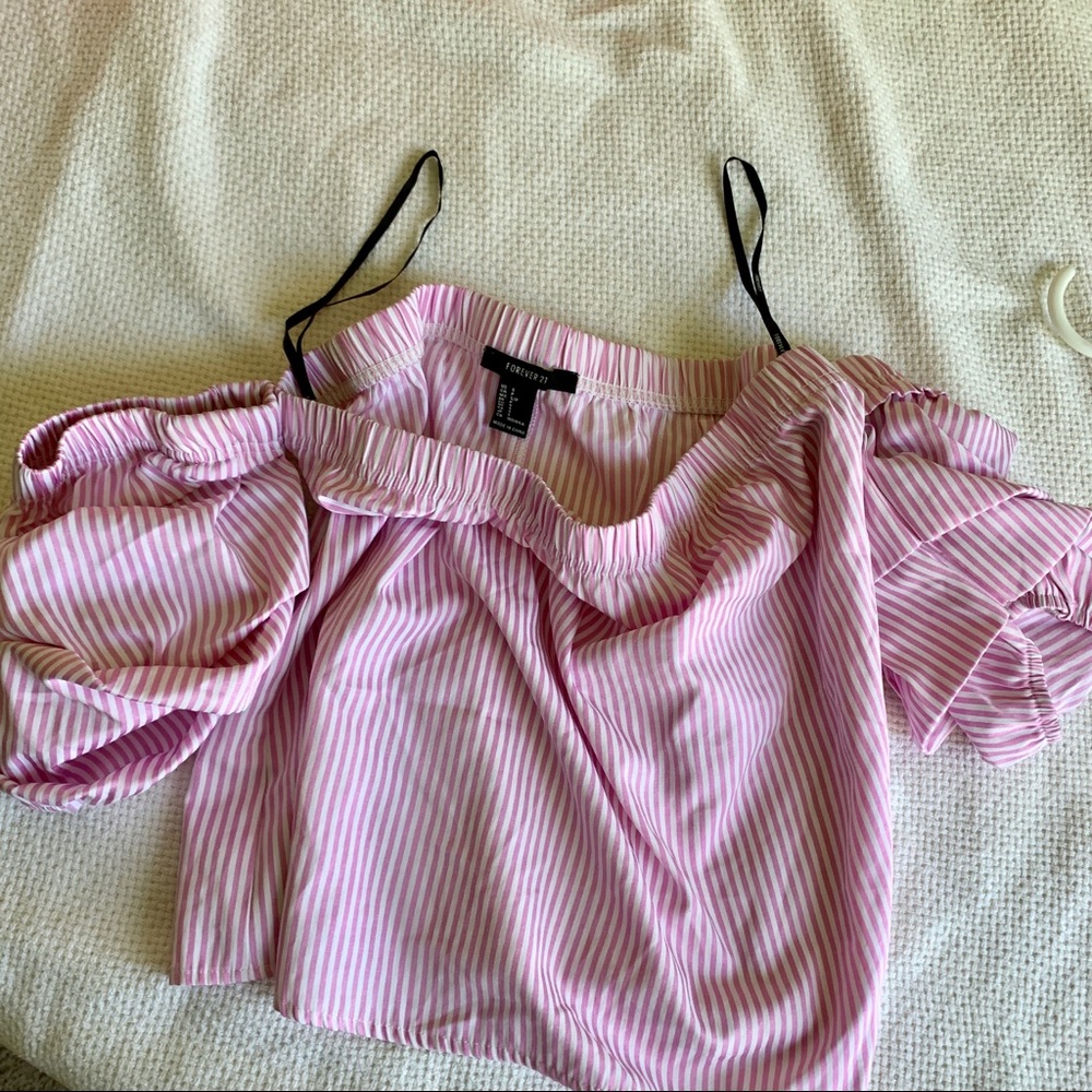 FOREVER 21 strapless cropped blouse 💕